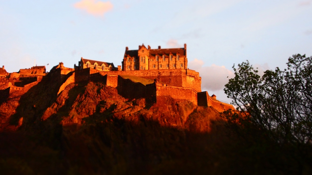 Le château d'Édimbourg au coucher du soleil - Olympus OMD E-M5